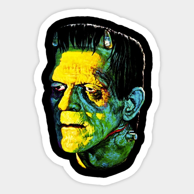 Karloff Frankenstein Monster Horror Movie Fan Sticker by Juandamurai